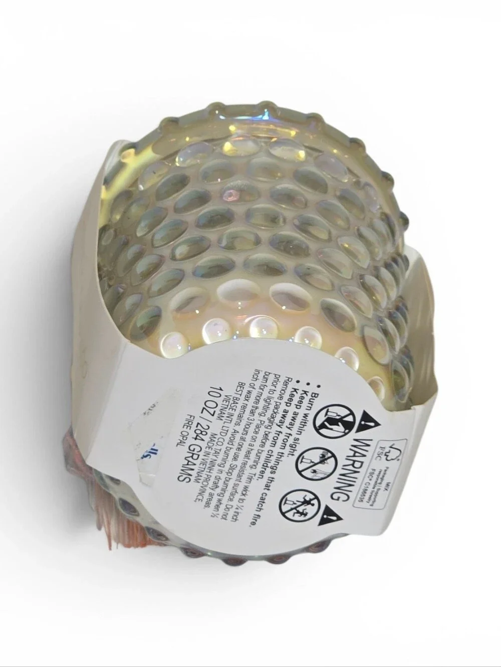 House of Harlow 1960 Fine Opal Soy Blend Candle 10 oz NWT Iridescent Glass Jar